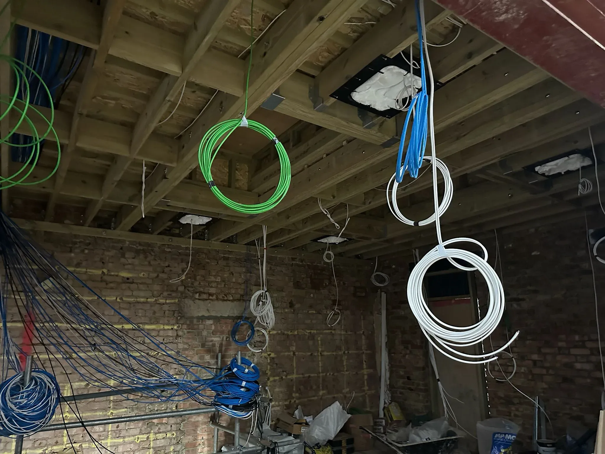 Electrical consumer unit and wiring installed by Select Mechanical and Electrical Contractors during a house rewire in Tunbridge Wells